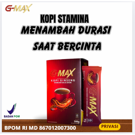 

Kopi G max Original Kopi Gingseng Terbaik 1 box Isi 10 Sachet