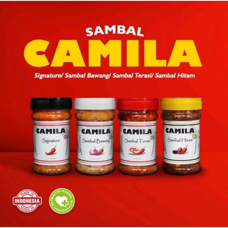 

Sambal CAMILA Minyak Kelapa - Sambal Bawang - Sambal Signature - Sambal Hitam - Sambal Terasi - Sambal Kemasan