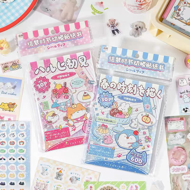 

sticker book animal isi 30lembar japan vibes readystock B3046