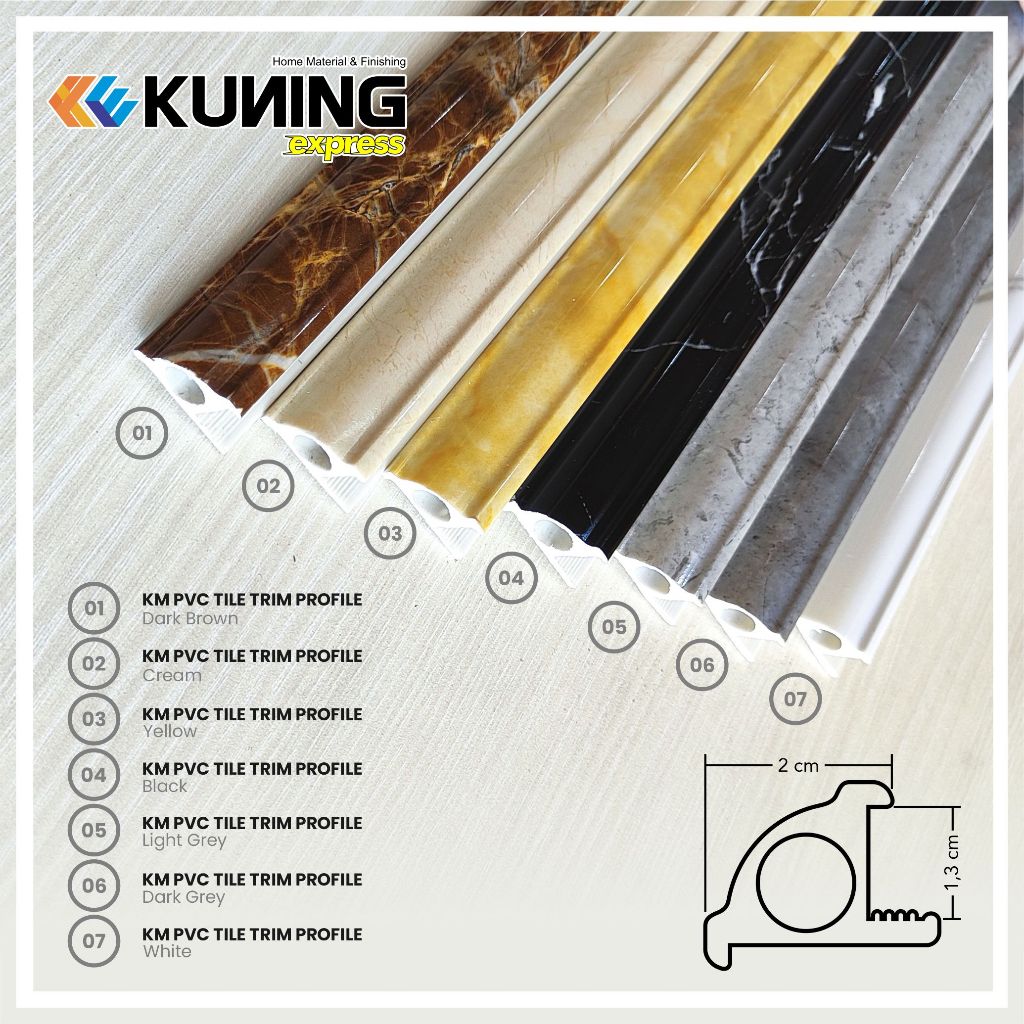 Kuku Macan/Tile Trim/Corner Trim/Bon Bon PVC