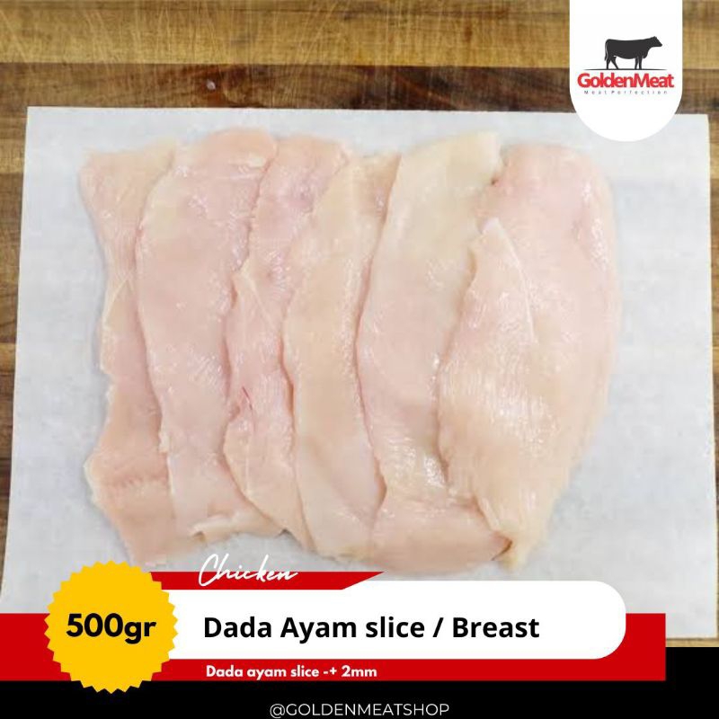 

Dada ayam slice | breast | daging ayam tanpa tulang | boneless | murah | halal | 500gr