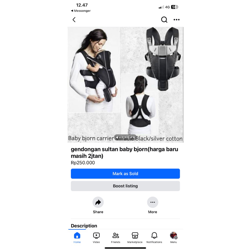 Baby Bjorn Carrier Mini Black/Silver Cotton