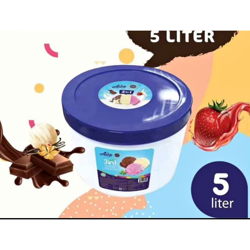 

AICE ES KRIM 5 LITER 3IN1 (strawberry, vanilla, coklat) Agen resmi kota BANDUNG