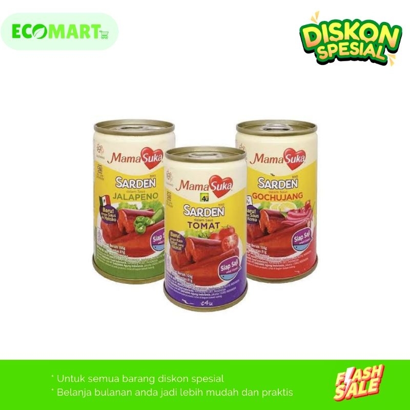

SARDEN MAMA SUKA VARIAN RASA SAUS TOMAT |SAUS JALAPENO | SAUS GOCHUJANG