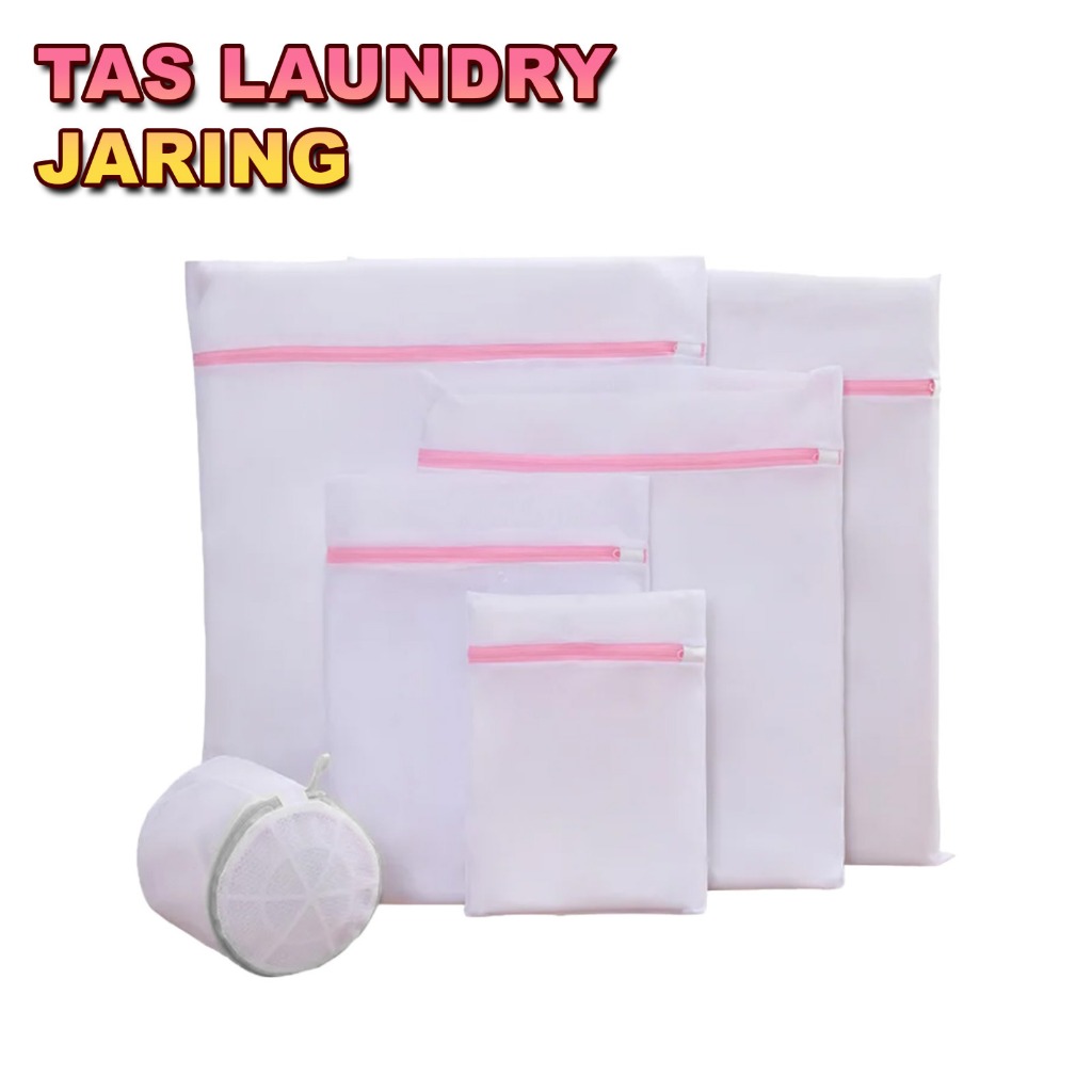 Tas Laundry  Bundling 3PCS Jaring Kantong Baju Kotor Tas Laundry Kecil Zipper Laundry Bag// WD-6