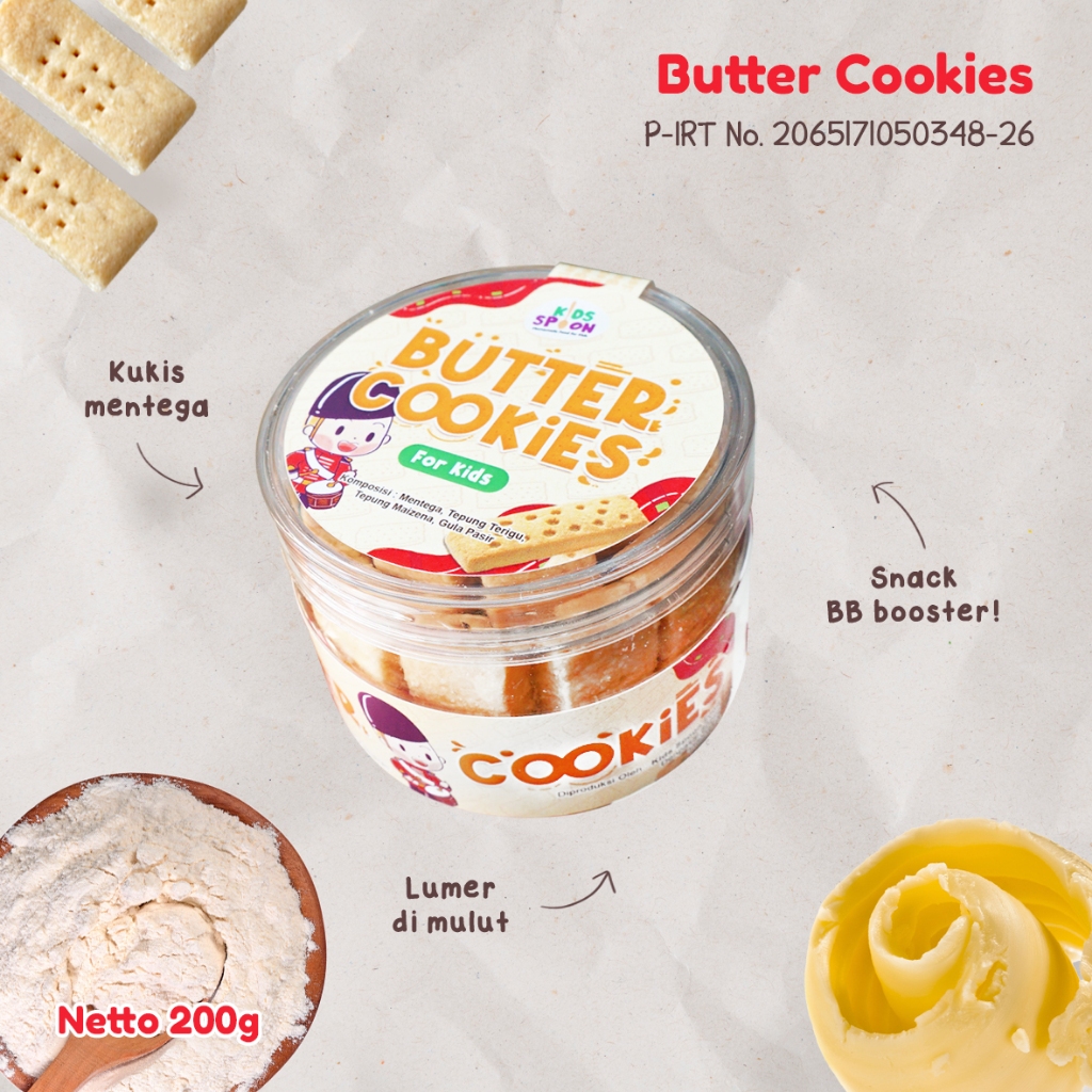 

Kids Spoon Butter Cookies/Shortbread/Kukis Mentega for Kids 200g