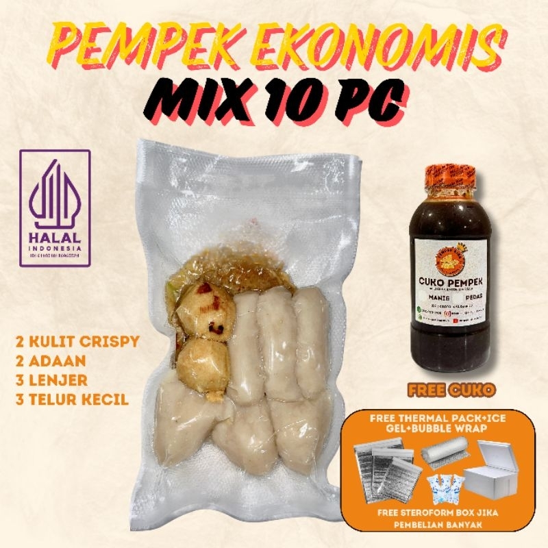 

[Halal] Paket Pempek Ekonomis 10 Pc 2 ribuan Palembang asli Mpek Mpek