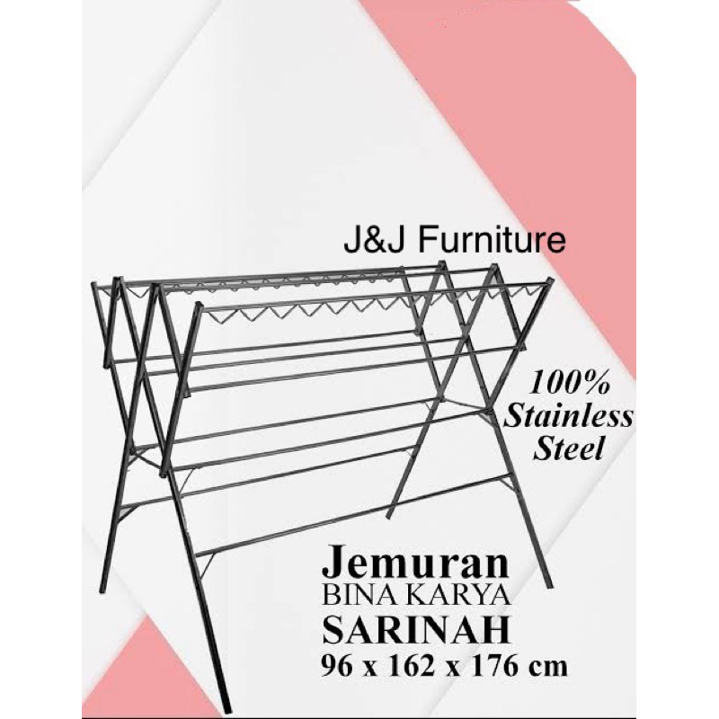 Jemuran stainless besi jemuran baju besi kuat