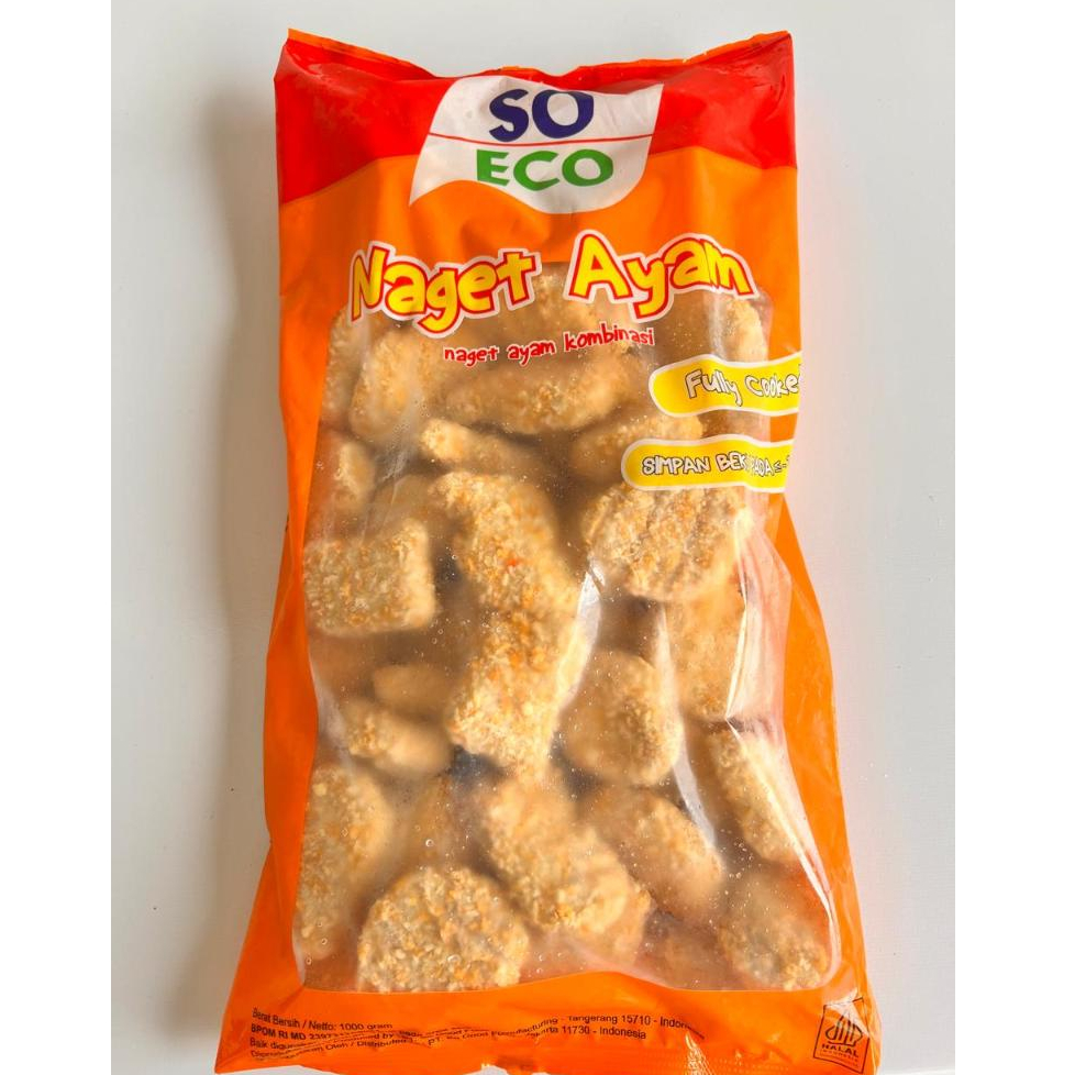 

SO ECO Ayam Nugget/ Naget ayam Kombinasi 1000gr