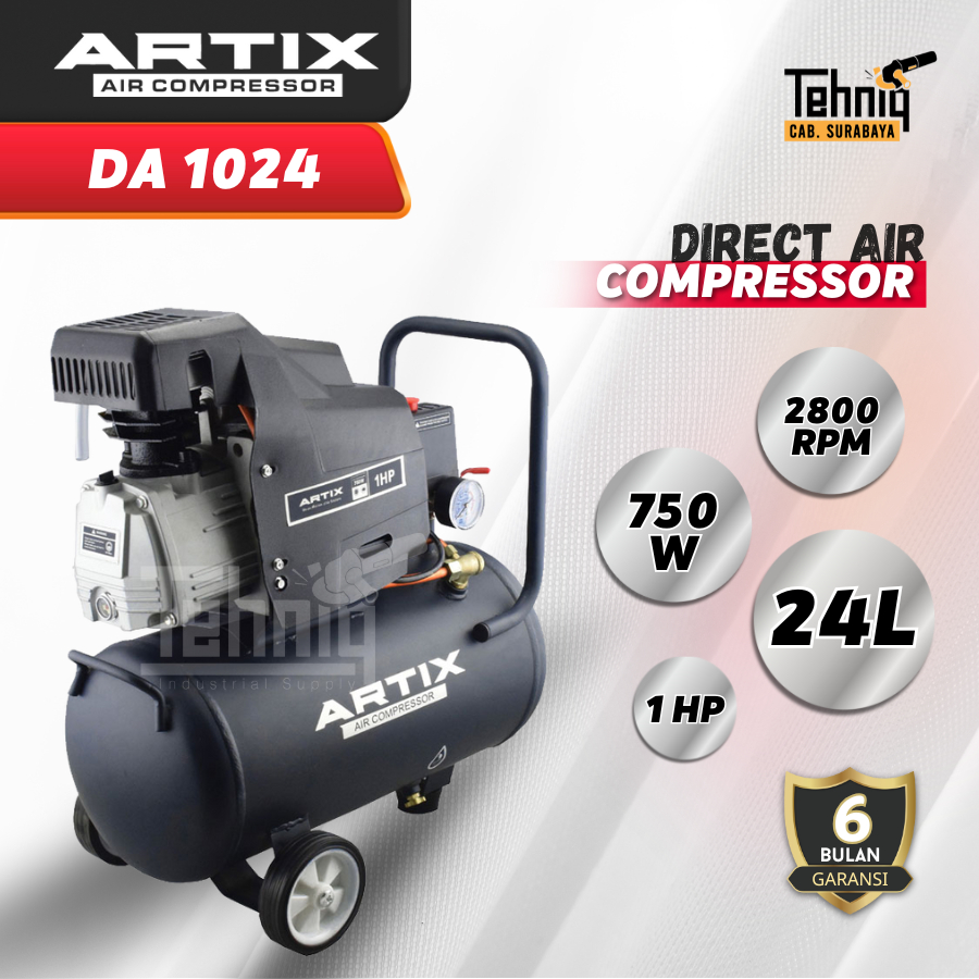 MESIN KOMPRESOR LISTRIK ARTIX DA 10-24/DIRECT COMPRESSOR 1 HP 24 LITER