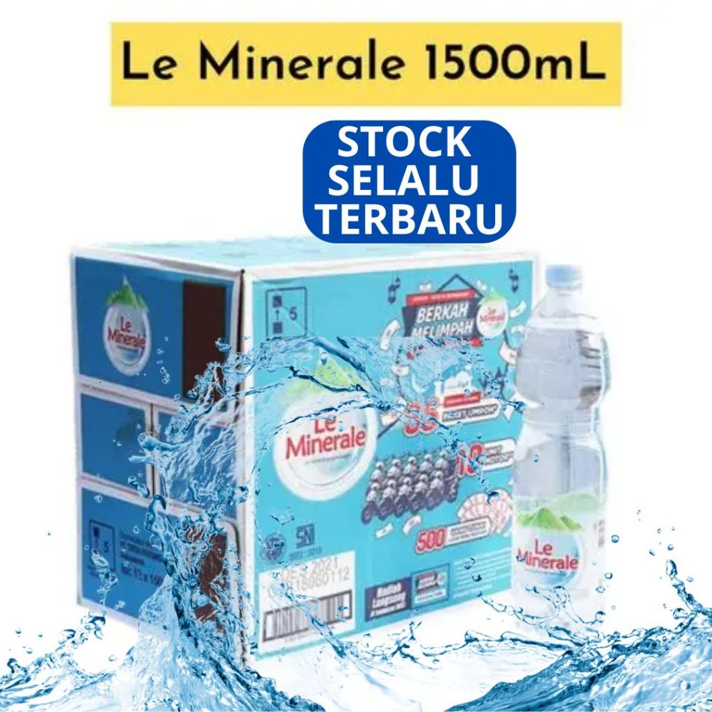 

Air Mineral LE MINERALE LEMINERAL 1500 ML 1,5 Liter Isi 12 Botol PER DUS PER KARTON