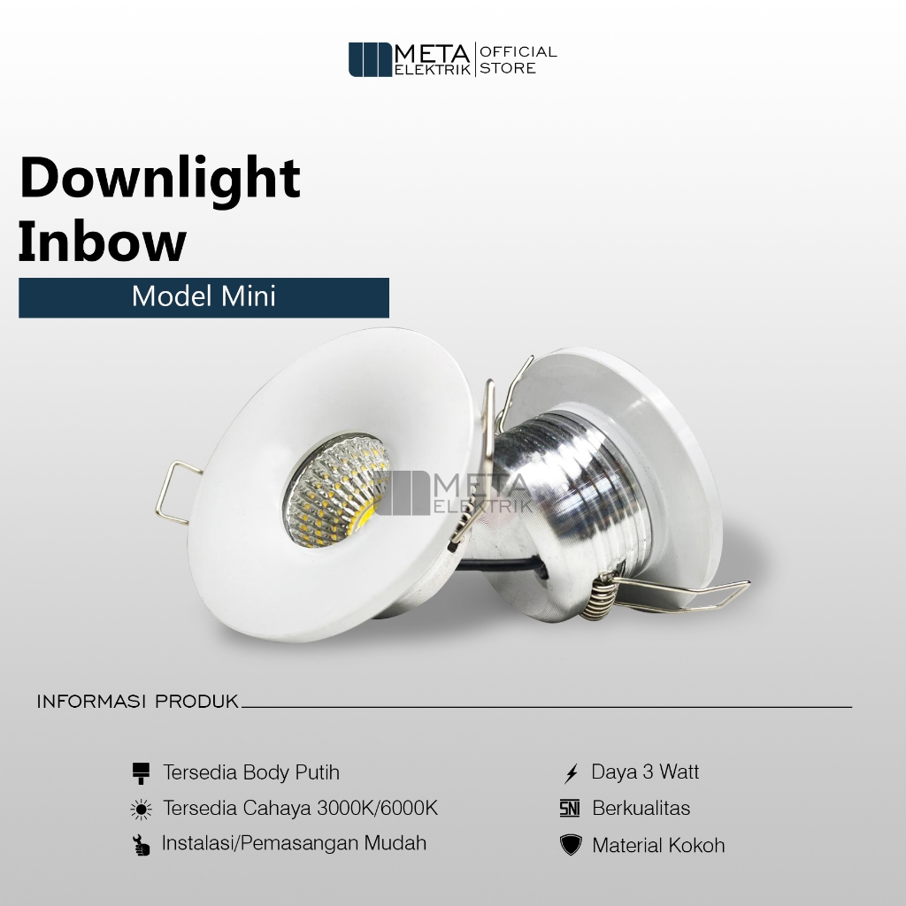 Lampu downlight mini 3 watt downlight LED mini 3 watt