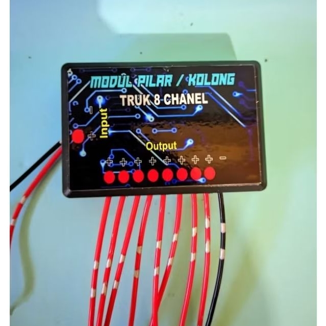 Modul Pilar Modul Kanal Truk Atau Modul Lampu Kolong - 8CH 12/24 Volt
