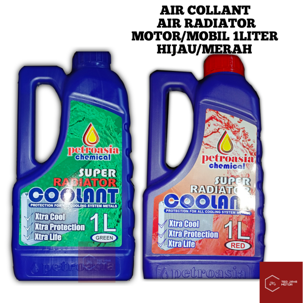 Air Radiator Coolant Motor Mobil 1 Liter Merah Hijau
