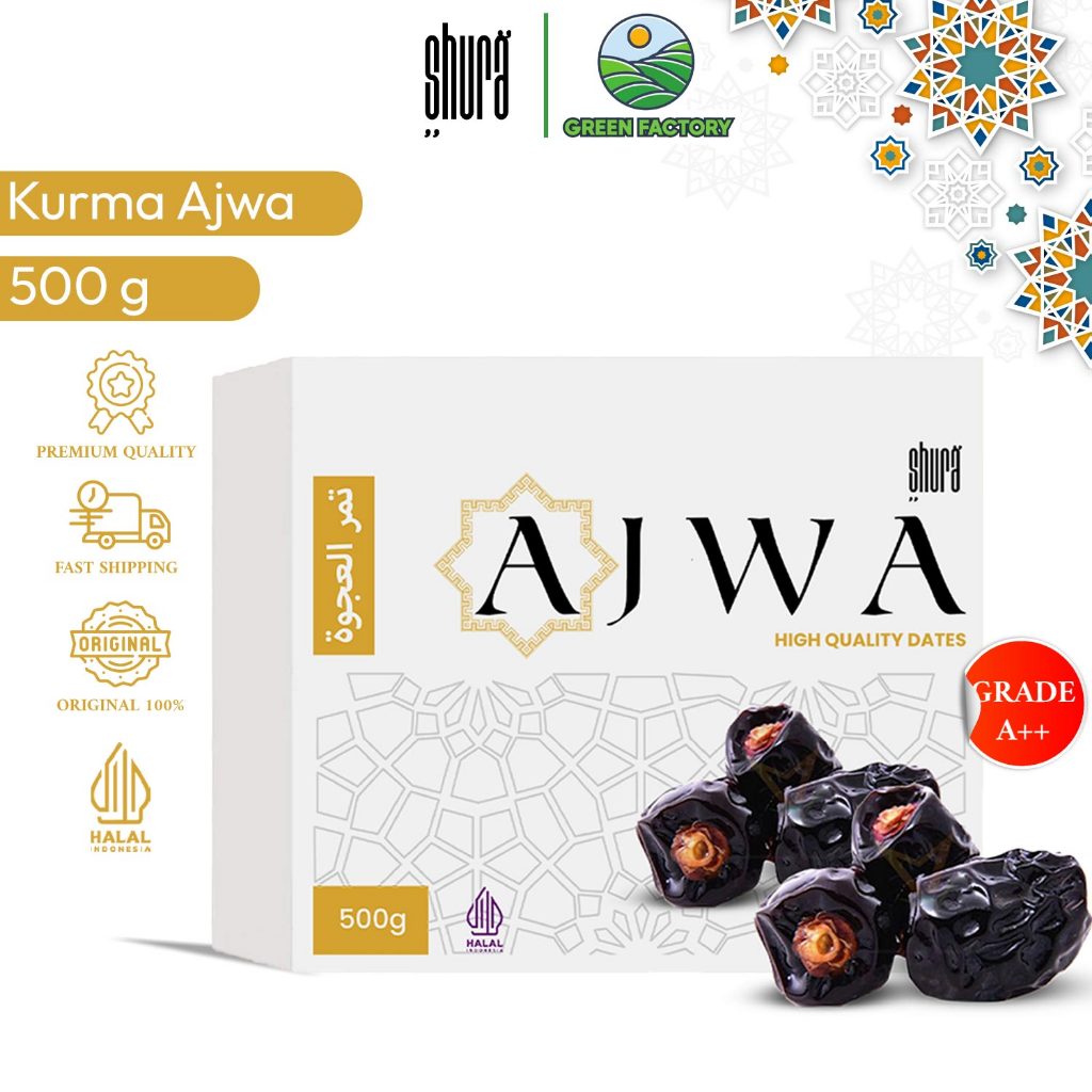 

Shura Kurma Ajwa 500gr Kurma Nabi Premium kurma 100% Original