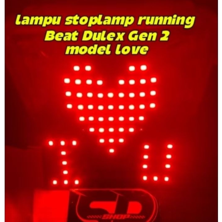 STOPLAMP RUNNING MOTOR BEAT DELUXE GEN 2 LAMPU STOPLAMP RUNNING VARIASI REM BELAKANG