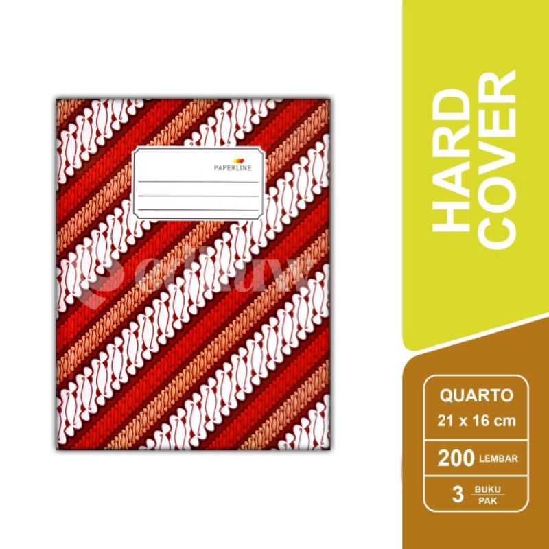

Buku Hard Cover 200 Quarto/Kwarto Paperline