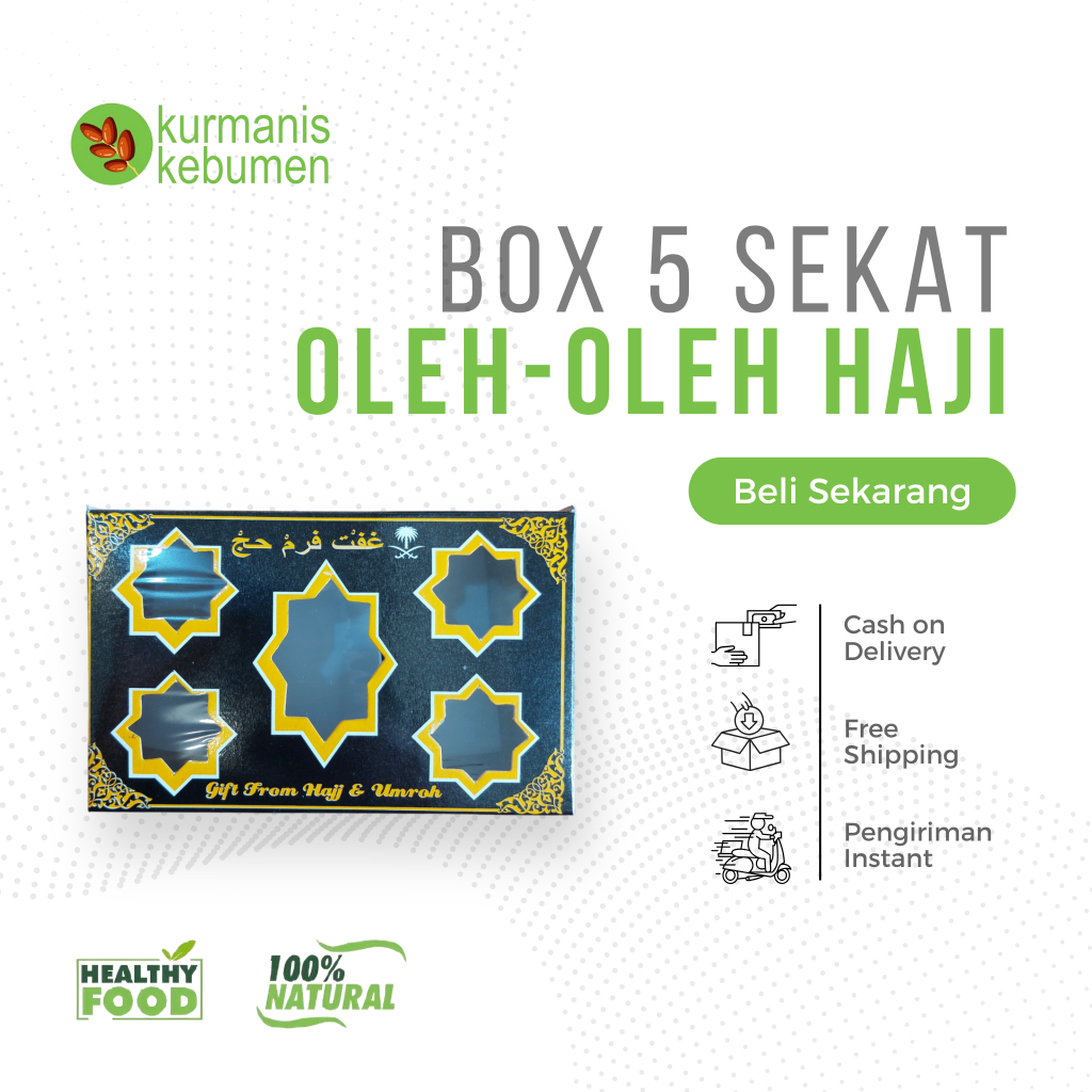 

Kardus paket dus tas oleh oleh haji umroh box kosong 5 sekat