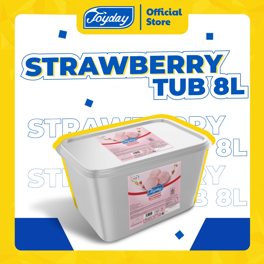 

Joyday Ice Cream Strawberry Bucket 8L - Es Krim Ember