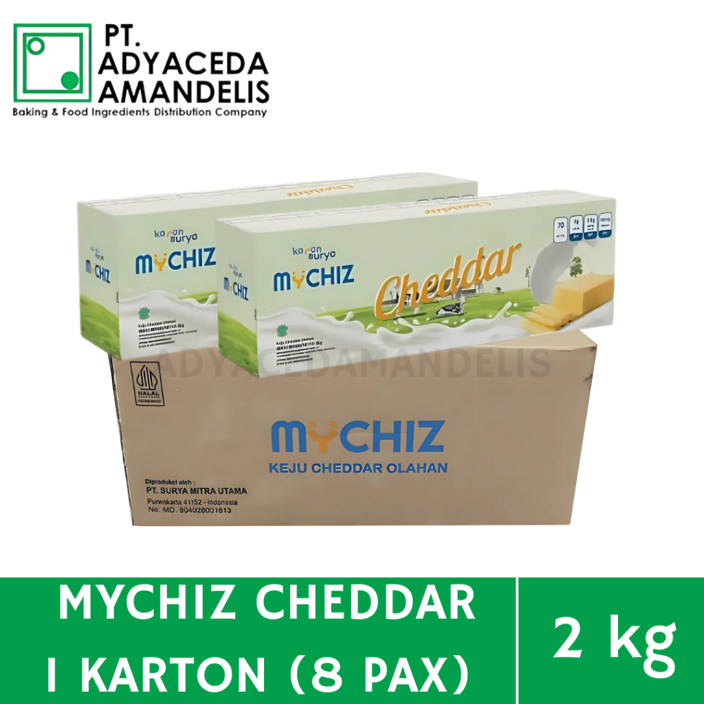 

Keju Cheddar MyChiz Carton 8 x 2 Kg