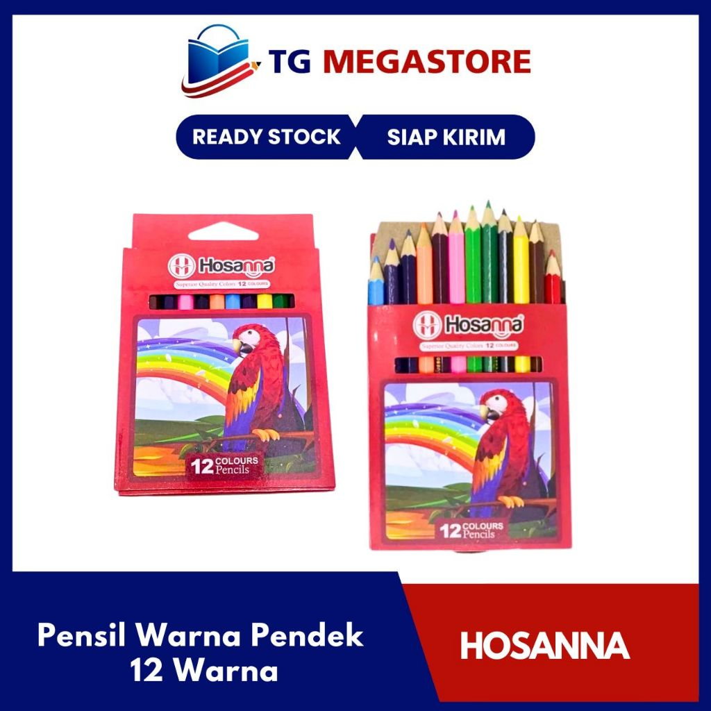 

Pensil Warna Pendek 12 Warna Hosanna CP-101