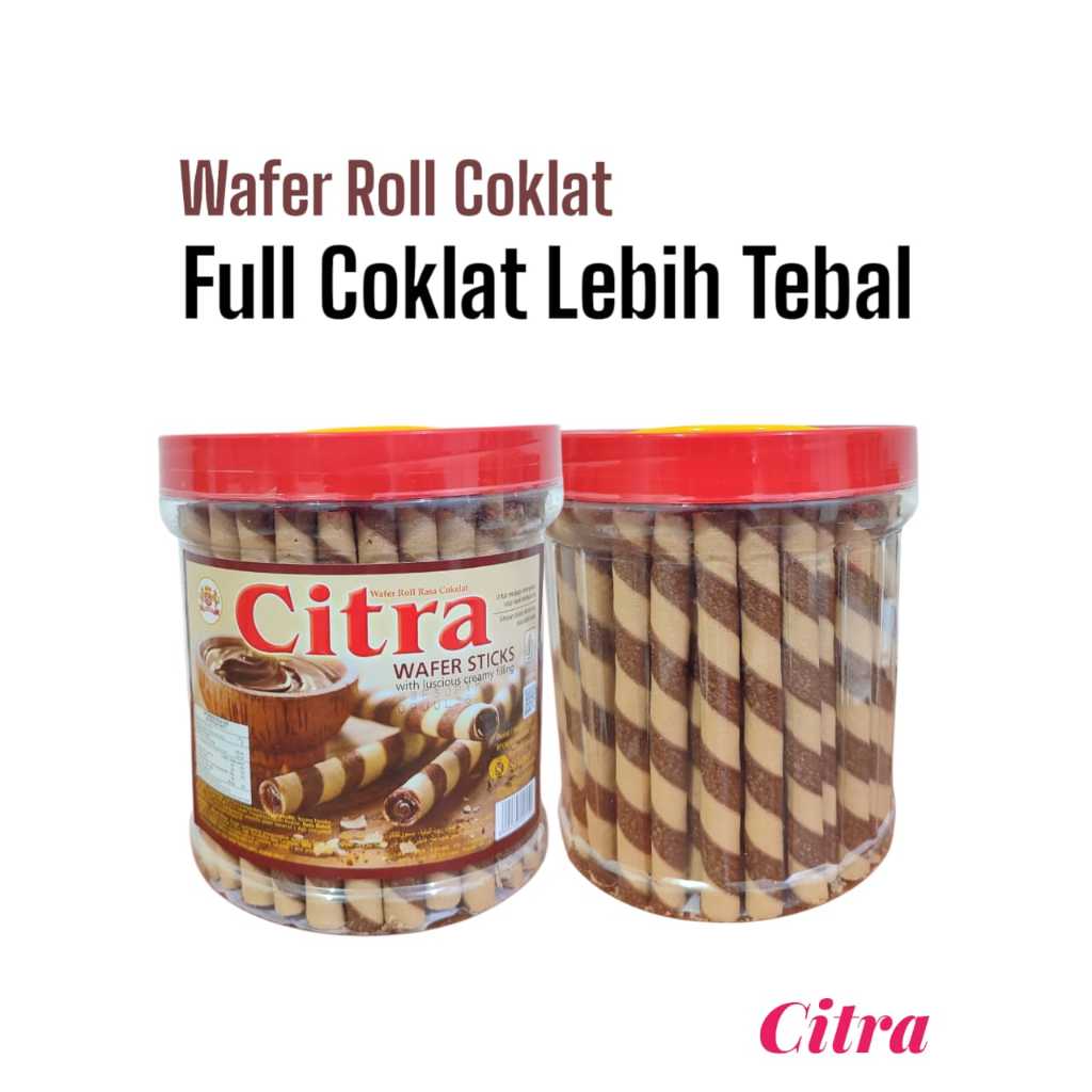 

Wafer Coklat Stik Roll Citra 480 gr - Full Coklat - Toserba Gadjah - Ekonomis