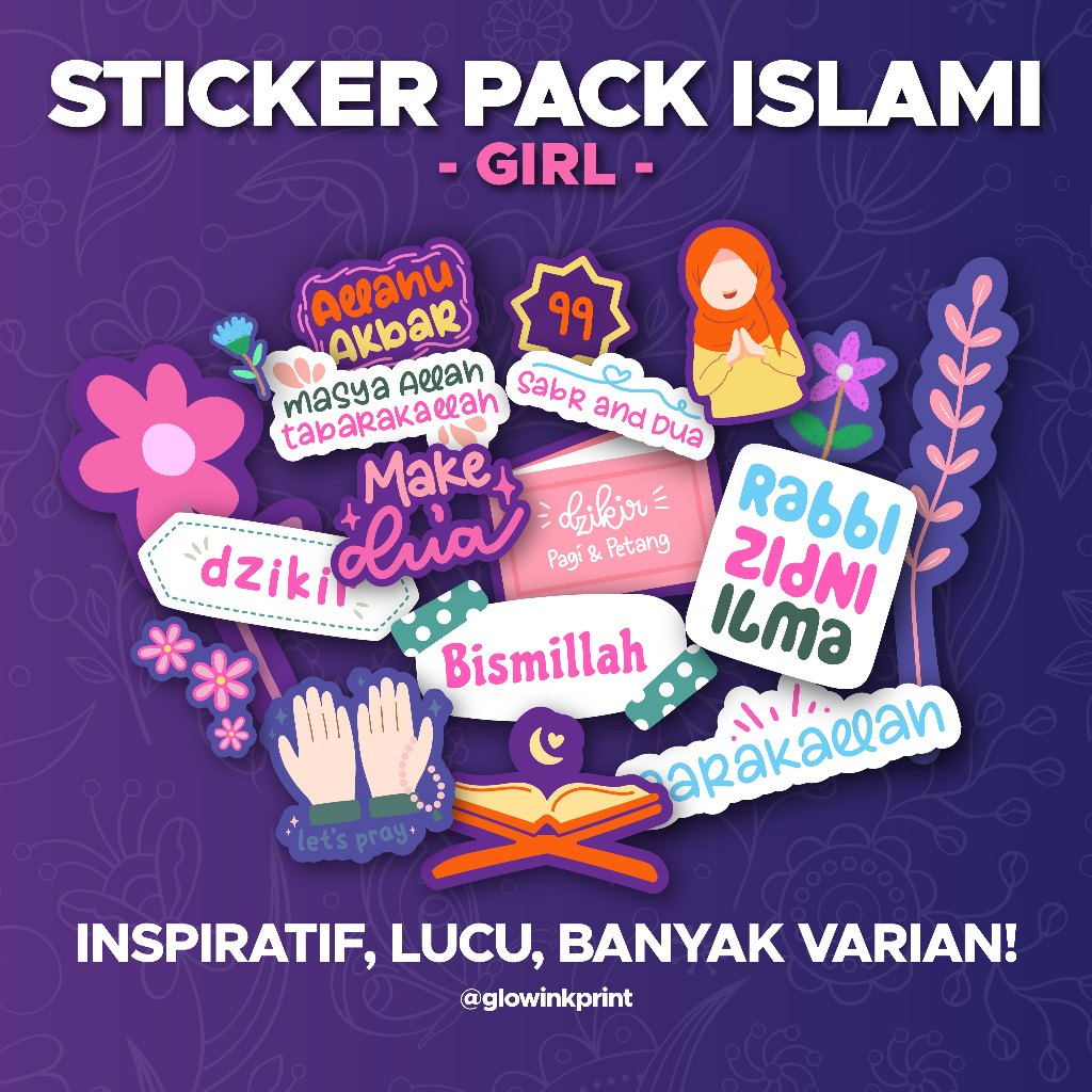 

Sticker Pack Islami Girl, Perempuan, Sticker Lucu, Sticker Estetik, Sticker Binder, Stiker Buku