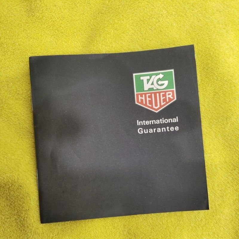 buku garansi international jam tag heuer original