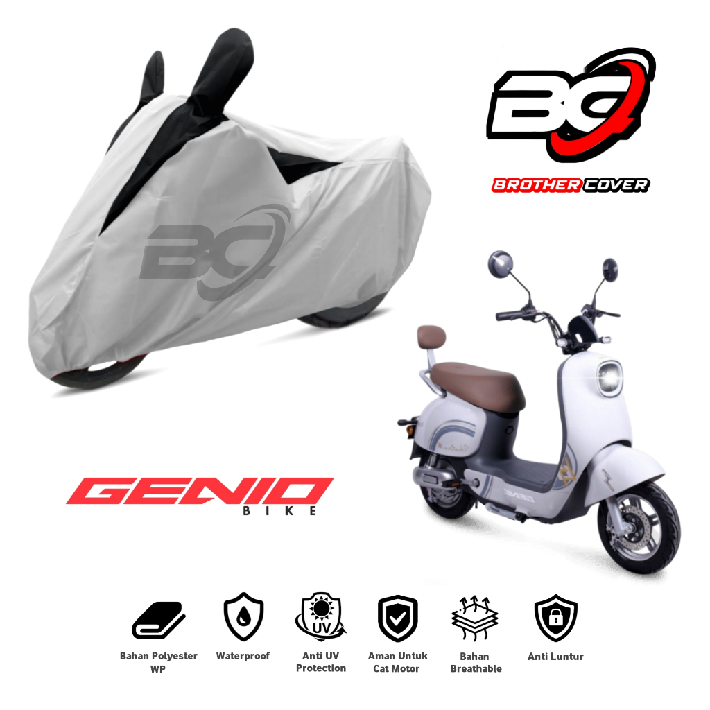 BROTHER Sarung Sepeda Motor Listrik GENIO Pelindung Body Cover Motor Waterproof Kualitas Premium