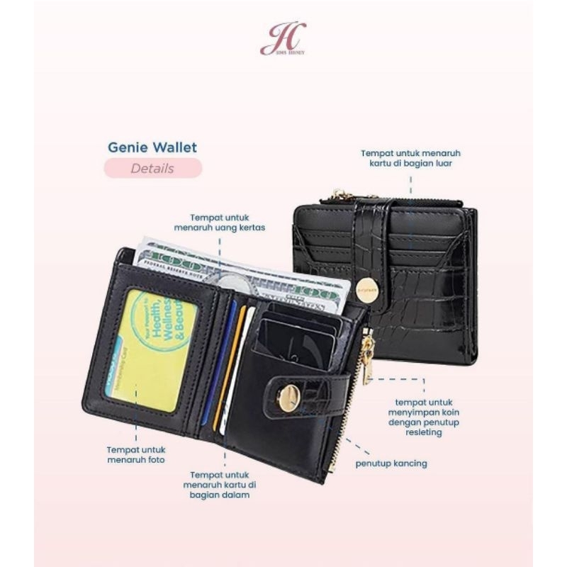 GENIE WALLET BY JIMSHONEY DOMPET WANITA DOMPET PEREMPUAN DOMPET CEWEK DOMPET CANTIK DOMPET MINI DOMP