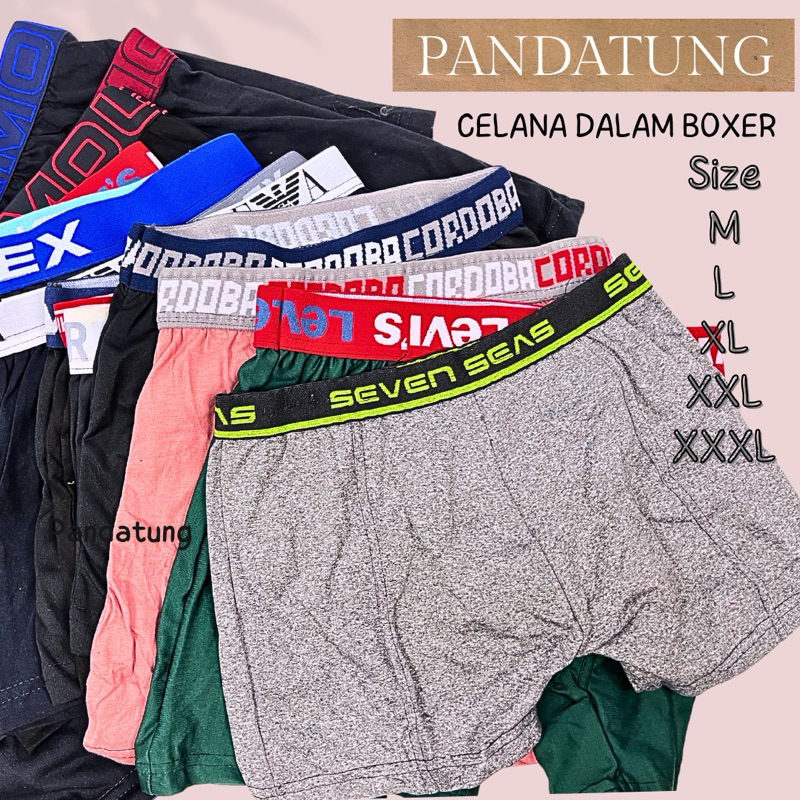 celana dalam boxer cd pria dewasa remaja cowok laki M L XL XXL XXXL 3L 4L 3XL jumbo big size katun t