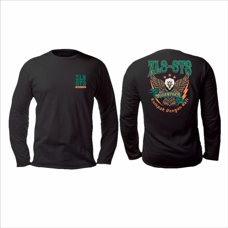 ZLS-STS Kaos Lengan Panjang Hitam Nisantara
