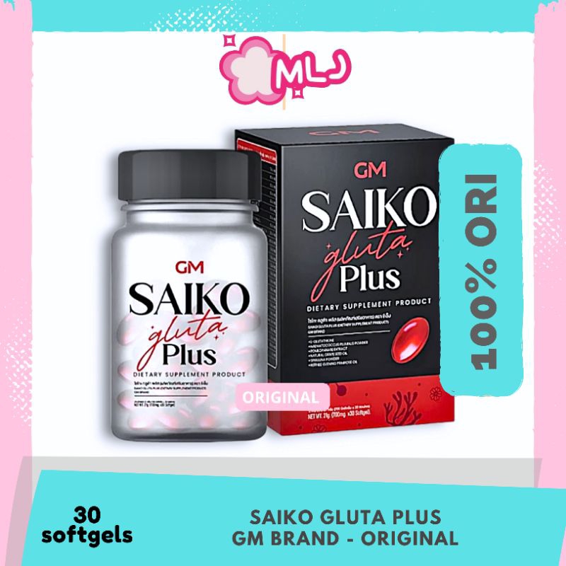 SAIKO GLUTA PLUS ORIGINAL GM BRAND WHITENNG SKIN SAIKONO COLLAGEN GLUTATHIONE LACHEL INFINITY FROZEN