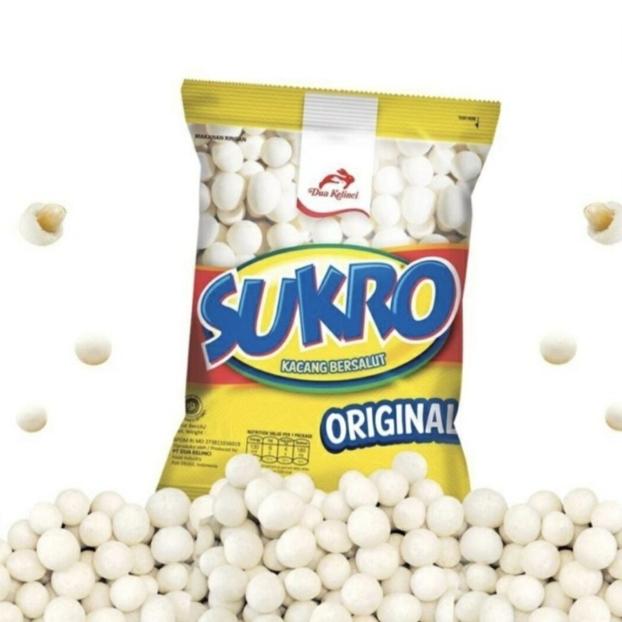 

Dua kelinci kacang sukro 10 x 16gr