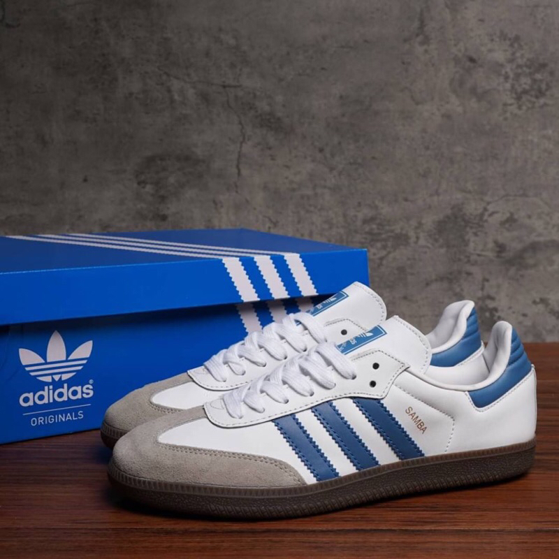 ADIDAS SAMBA WHITE BLUE
