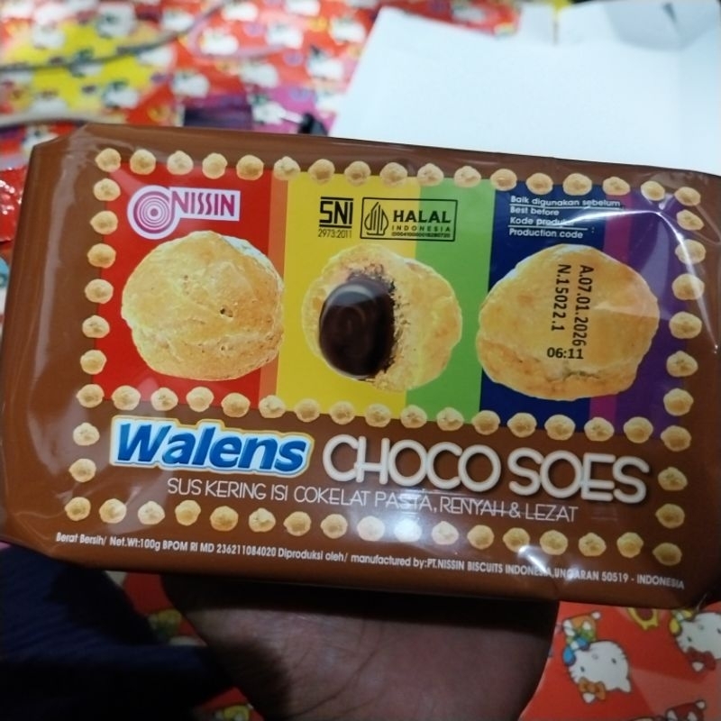 

Nissin walens choco soes sus kering isi cokelat pasta renyah dan lezat 100g