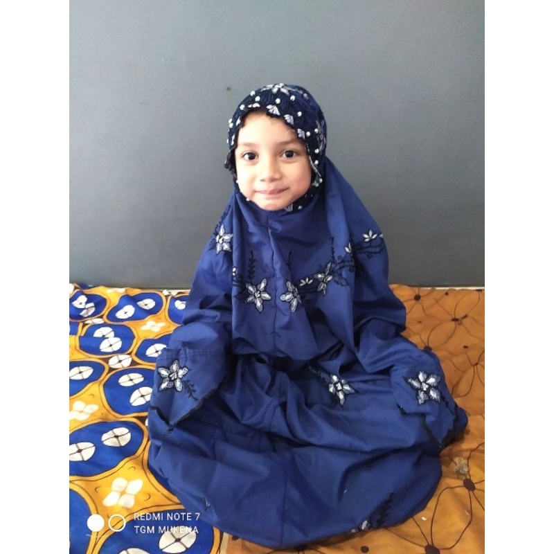 Mukena Terusan Mikro Anak M Bordir Cantik Lembut Katun Muslim Nyaman Untuk Kelas 1 2 3 SD Sekolah Mu