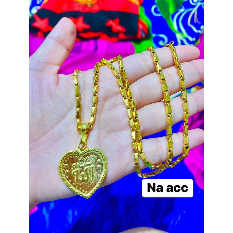 kalung padi 2  suku lapis emas