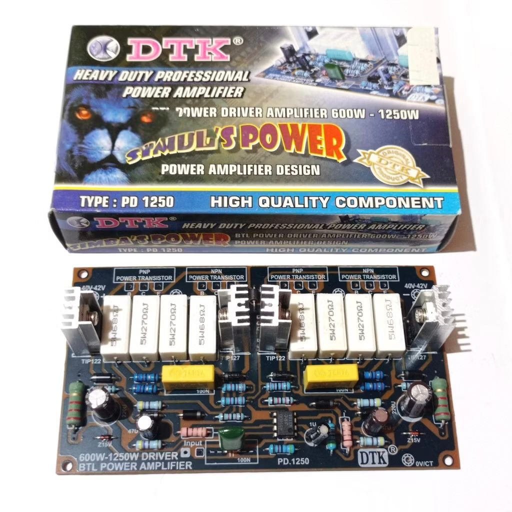 BTL Power Driver Amplifier 600-1250 Watt DTK SIMBA POWER PD-1250
