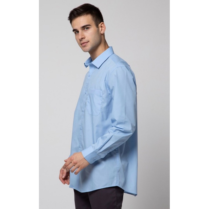 Baju Kemeja Pria berkerah Baju polos Lengan panjang Atasan pria kantoran Baju outfit Semi formaL