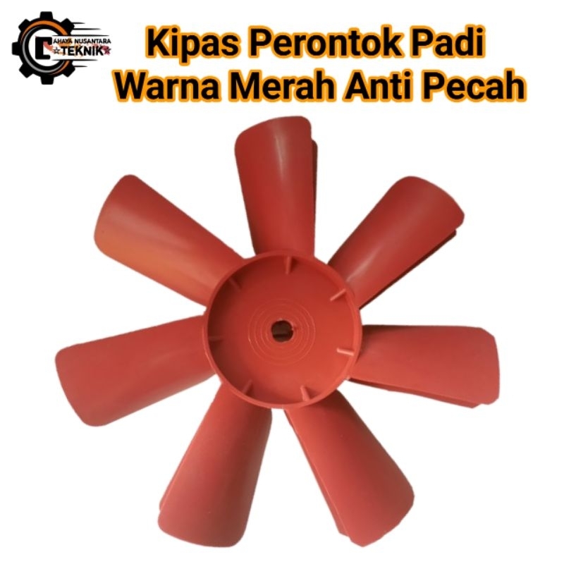 Isi 5pcs kipas perontok padi merah Kipas tleser padi