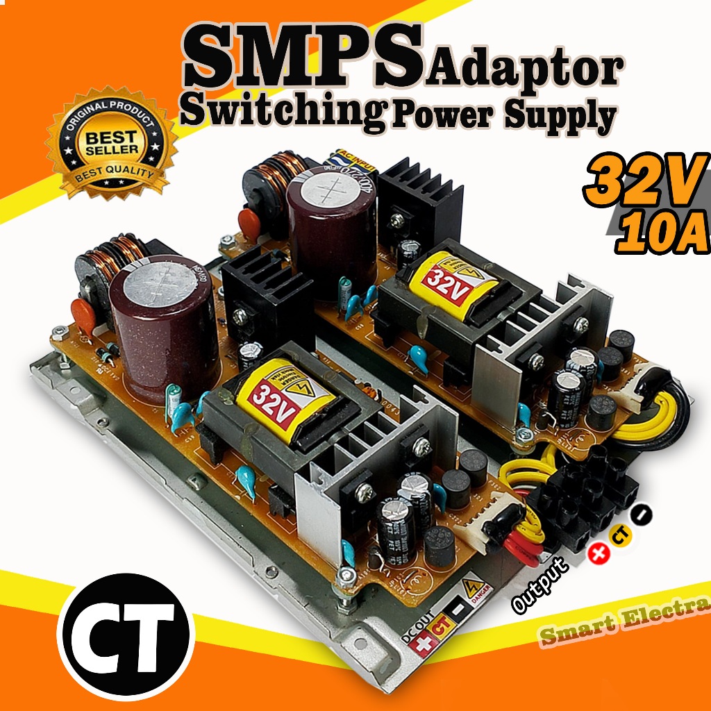 Adaptor SMPS power supply 32V 12A & 32V 10A CT dan NON CT