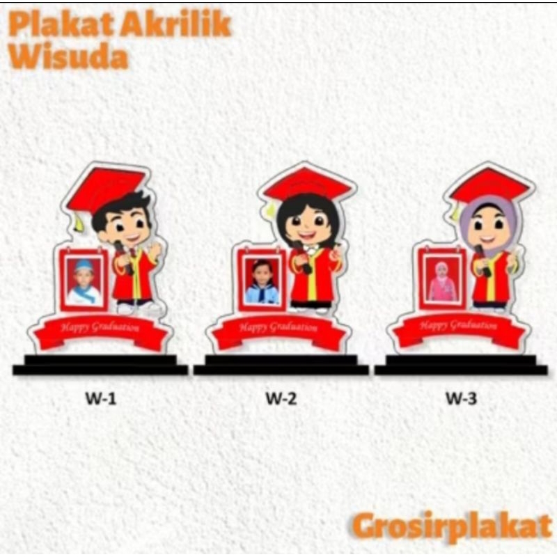Piala Wisuda Akrilik Bingkai Foto Piala - Wisuda Anak Bahan Akrilik - Wisuda Anak TK & Paud