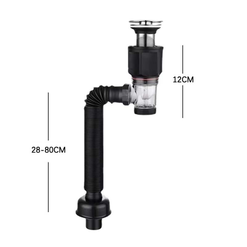 Saluran Wastafel Cuci Piring Flexible Afur Sivon Pembuangan Wastafel Cuci Tangan Angsa Wastafel