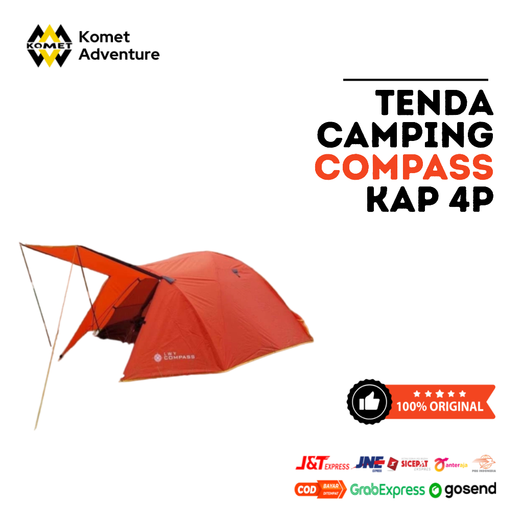 Tenda camping compass kap 4p / Tenda LWY Compass Fiber 4 Person - Tenda Camping LWY Compass fiber 4P