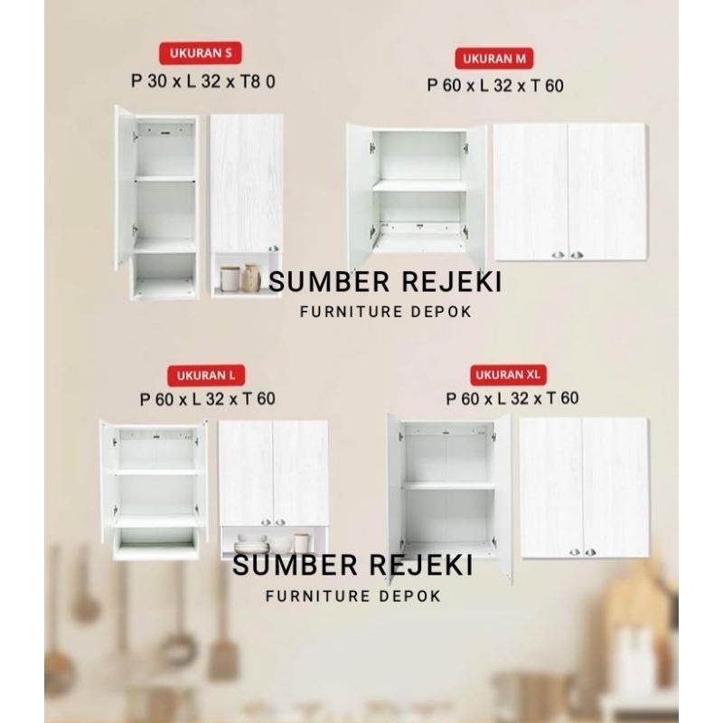 KITCHEN SET GANTUNG / LEMARI DAPUR/ RAK PIRING/RAK GANTUNG