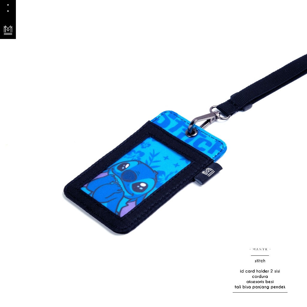 

MANYK Stitch id card holder 2 sisi adjustable strap