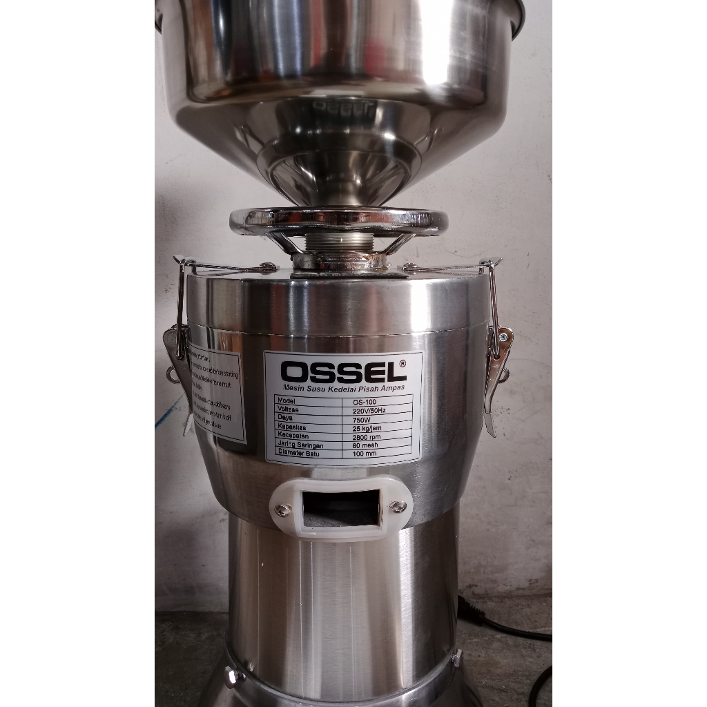 OSSEL Mesin Susu Kedelai OS-100 Pisah Ampas Otomatis Mesin Sari Kedelai Mesin Soya OS-100 OSSEL