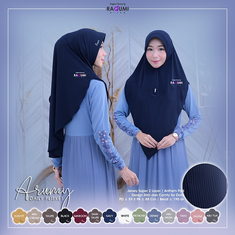 ARUMY DAILY PLISKET HIJAB, HIJAB PLISKET DAILY CASUAL, HIJAB SIZE MEDIUM PLISKET, HIJAB PAD ANTHEM, 
