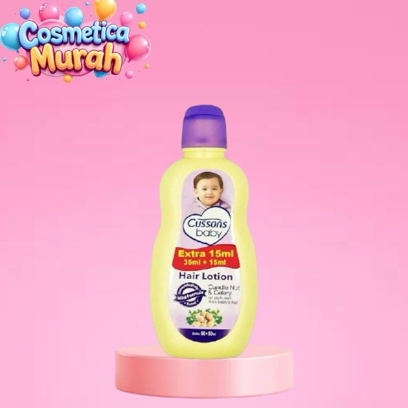 cc,px] CUSSONS BABY hair lotion 35+15 ml  - mild formula untuk rambut lebat dan hitam